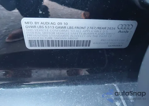 2011 Audi A6 3.0 Premium z USA, uszkodzony, nr VIN WAUFGAFB1BN027604